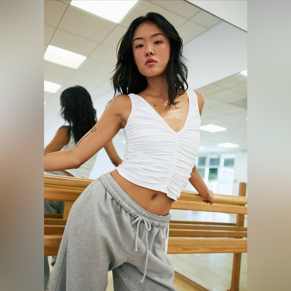 FP Movement Good Karma V-Neck Ruched Tank